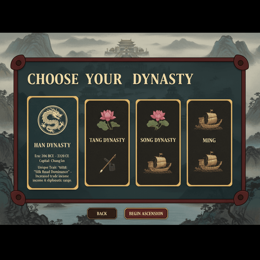 Dynasty Ascendant: A Chinese History Epic additional interface 1
