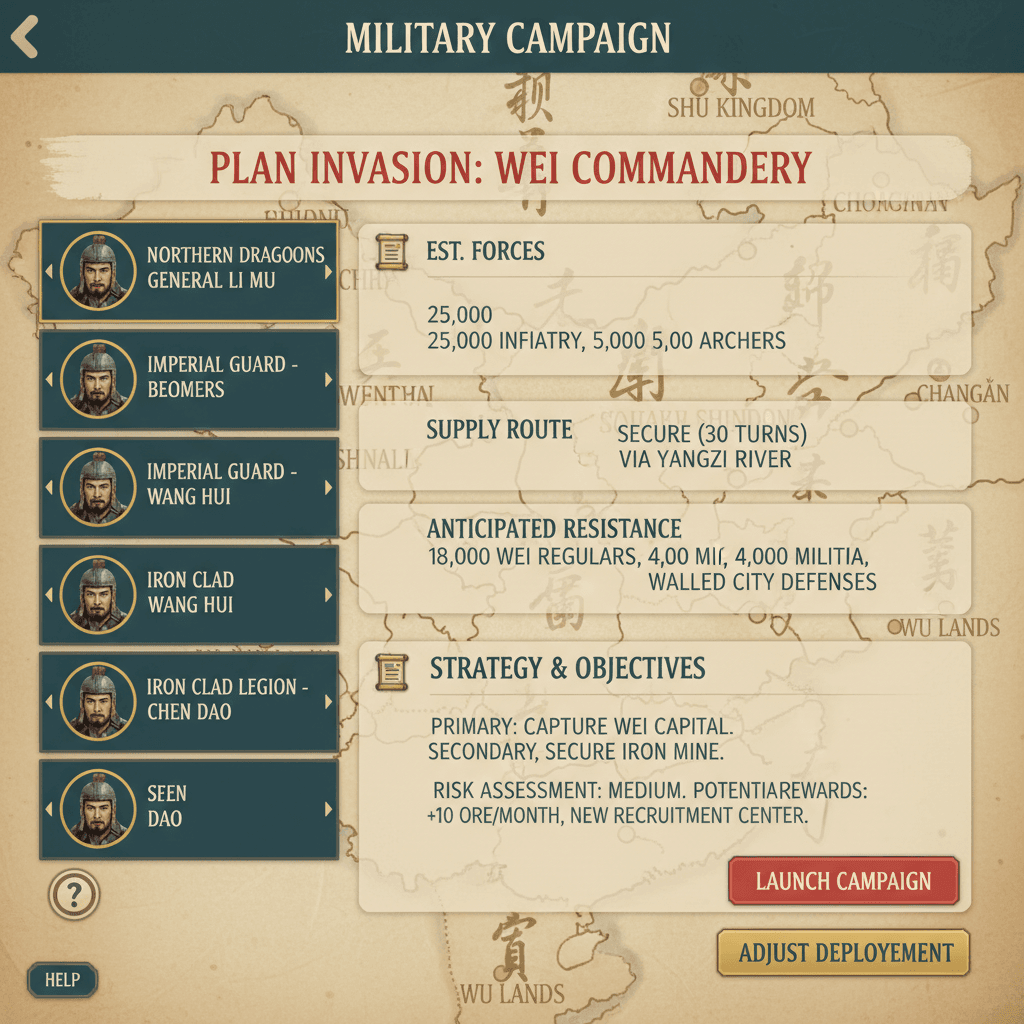 Dynasty Ascendant: A Chinese History Epic additional interface 3