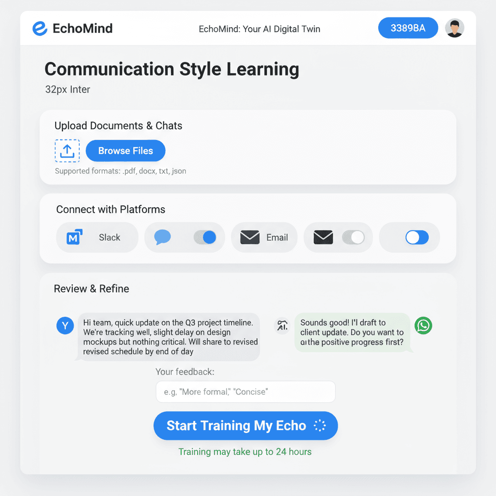 EchoMind: Your AI Digital Twin additional interface 2