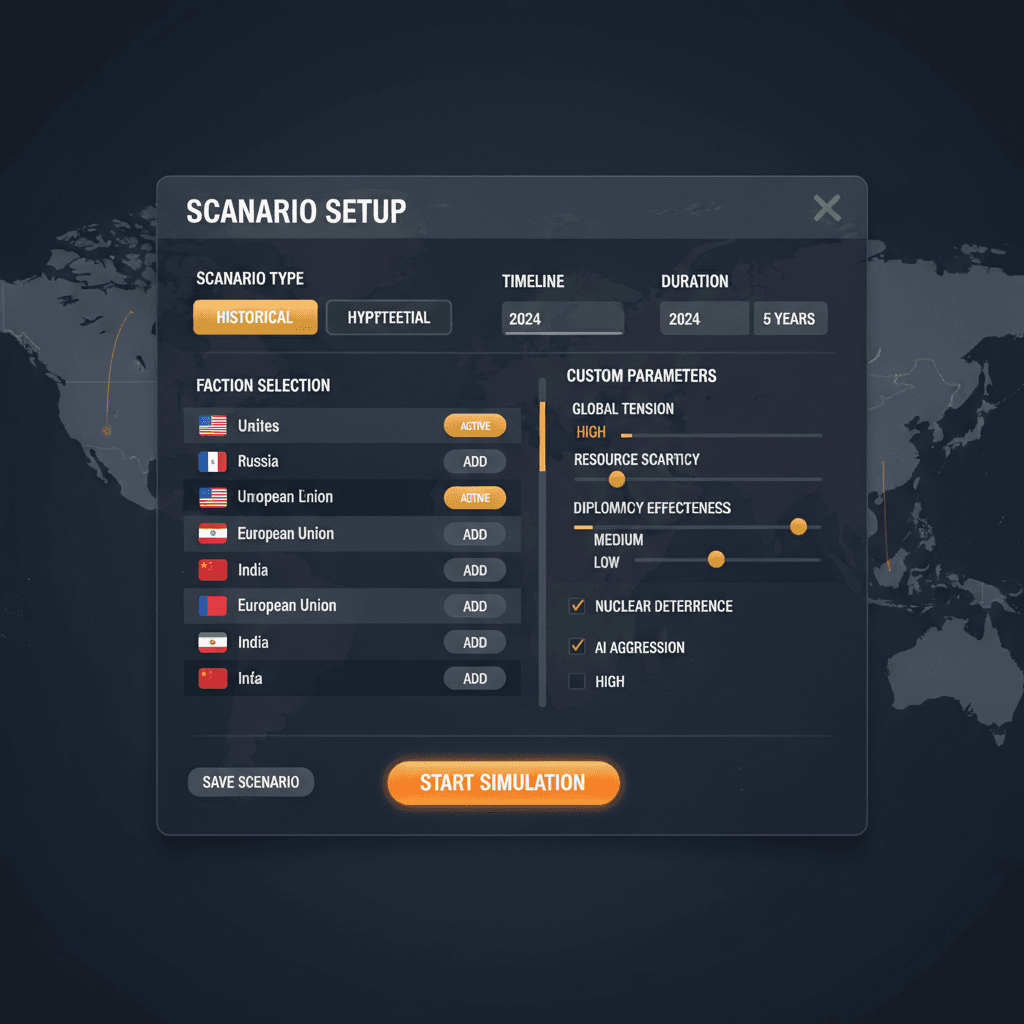 Global Conflict Simulator 2024 additional interface 1